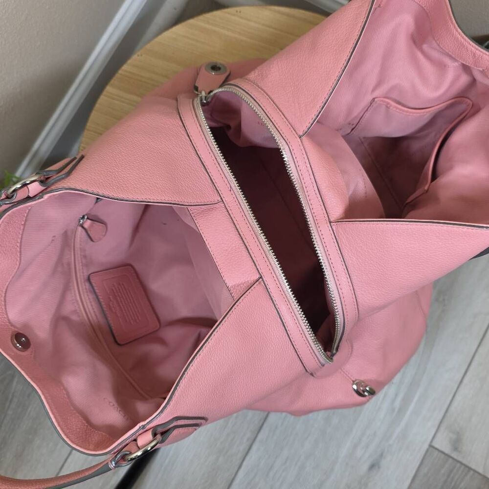 Coach Blush Pink Edie Shoulder Bag + Matching Wallet - Picture 11 of 16